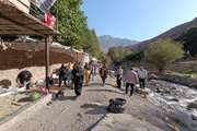 تور فرهنگی و تفریحی همکاران بیمارستان بهارلو در مسیر آبشار لالان