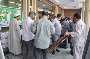 برپایی ایستگاه صلواتی به مناسبت عید سعید غدیر خم در بیمارستان بهارلو