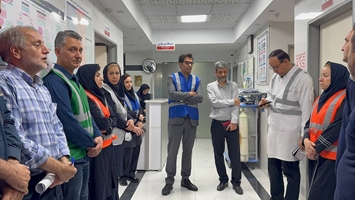 مانور تخلیه اضطراری در بیمارستان بهارلو برگزار شد