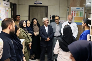 بازدید معاونان «بهداشت» و «غذاوداروی» دانشگاه علوم پزشکی تهران از بیمارستان بهارلو در پنجمین روز نوروز